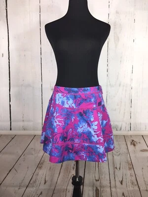 Banana Republic Skirt Pink Blue Floral Short 100% Cotton Size 2 Petite NWT - Image 1 of 4