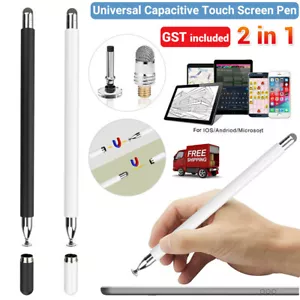 2in1 Universal Capacitive Touch Screen Pen Drawing Stylus Fr iPad Android Tablet - Picture 1 of 14