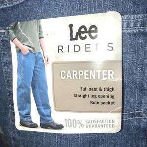 Lee Riders Herren 40 x 30 Zimmermann Arbeit blau Jeans Hammerschlaufe Medium Wash Neu mit Etikett - Bild 1 von 9