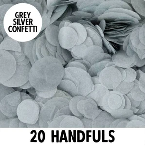 Biodegradable Wedding Confetti | GREY SILVER | Circle Tissue Paper | 20g Bag - Picture 1 of 4