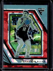 2022-23 Panini Flux Grayson Allen Red Cracked Ice Prizm #63 Bucks