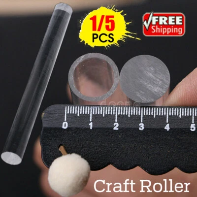 1/5pcs Polymer Clay Craft Clear Acrylic Roller Rolling Pin Cutter Art Tools AUS - image 1 of 4