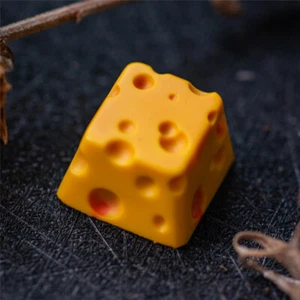 Handmade Cheese Resin keycap Mechanical Keyboard Artisan Key cap 1 pc - Picture 1 of 5