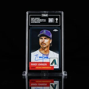 TAG 9 🔥 2022 Topps Chrome Platinum Autographs Randy Johnson Black Refractor /10 - Picture 1 of 4