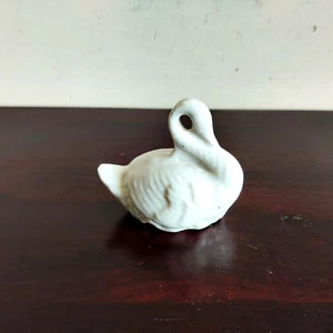 1930Vintage Porcelain Swan Bird Figurine Statue Japan Decorative Collectible C78 - Picture 1 of 7