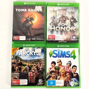 Xbox One Game Bundle 4x Mixed Titles Tomb Raider Farcry 5 Sims 4 For Honor π¦ - Picture 1 of 15