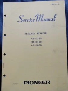 Pioneer CS-E350 CS-E400 CS-E600 Speaker Service Manual Original - Picture 1 of 3