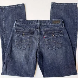 Levi's Y2K Low Rise Bootcut Discontinued 545 Dark Wash Denim Jeans 6 Medium - Bild 1 von 10