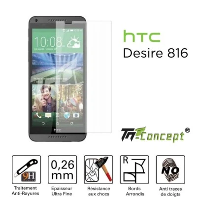 HTC Desire 816 - Vitre de Protection Crystal - TM Concept® - Photo 1/4