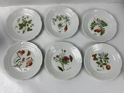 Set of 6 Philippe Deshoulieres Lourioux "Fruit Blooms” Decorative Plates-Read - Image 1 of 4