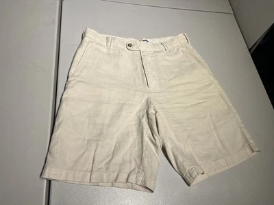 Peter Millar Pantalones Cortos Para Hombre 32 Caqui Tostado Golf Lino Seda Algodón Vestido Informal Foto 1 de 4