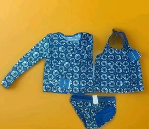 NEW MARIMEKKO TARGET APPLESIINI 3 PC GIRLS TOP BOTTOM SUN RASH GUARD SWIMSUIT L - Picture 1 of 14