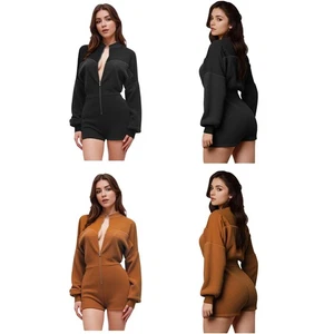 Womens Jumpsuit Long Sleeve Bodysuit Shopping Rompers Going Out Warm Playsuits - Picture 1 of 35