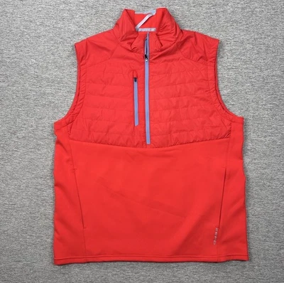 Chaleco de Restricción Cero Para Hombre Talla Grande Rojo Z610 1/4 Cremallera Primaloft Híbrido Golf Foto 1 de 4