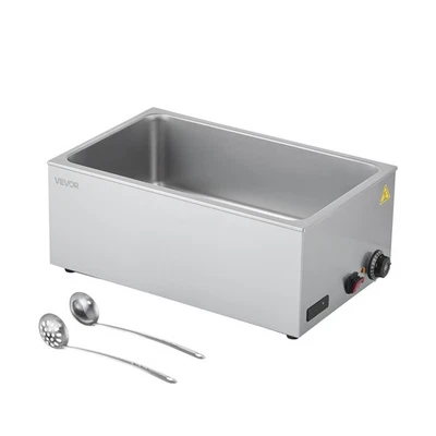 VEVOR Commercial Food Warmer Countertop Buffet Bain Marie 1200W Steam Table - Image 1 of 4