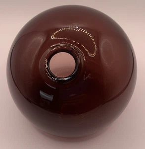 VTG 3.25" Asymmetrical Christian Tortu Amethyst Glass Vase Signed Sculptural MCM - Picture 1 of 11