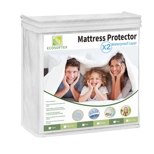100% Waterproof Mattress Protector Queen Size | Voluminous and Very Soft Fabr... - Bild 1 von 8