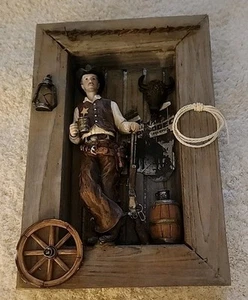 Barn Wood Collectible Framed Old West Resin The Outlaw Josey Wales 14" x 9.5" - Picture 1 of 10