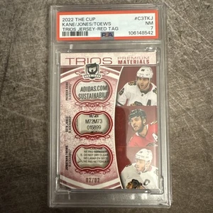 2022 The Cup Kane/Jones/Toews Trios Jersey Red Tag 2/2 PSA - Picture 1 of 2