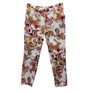 Pantaloni Olivia & Martin stampa paisley colorati casual taglia 12 - Foto 1 di 5