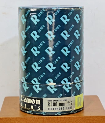 LENTE SUPERCANOMÁTICO CANON R 100mm f 2 DE COLECCIÓN - SOLO EN CAJA SIN OBJETIVO - LEER Foto 1 de 4