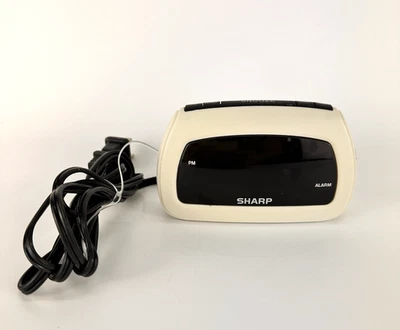VTG Sharp SPC085 Digital Alarm Clock Electric Powered Battery Backup 4.5"x2.5" - Image 1 of 4