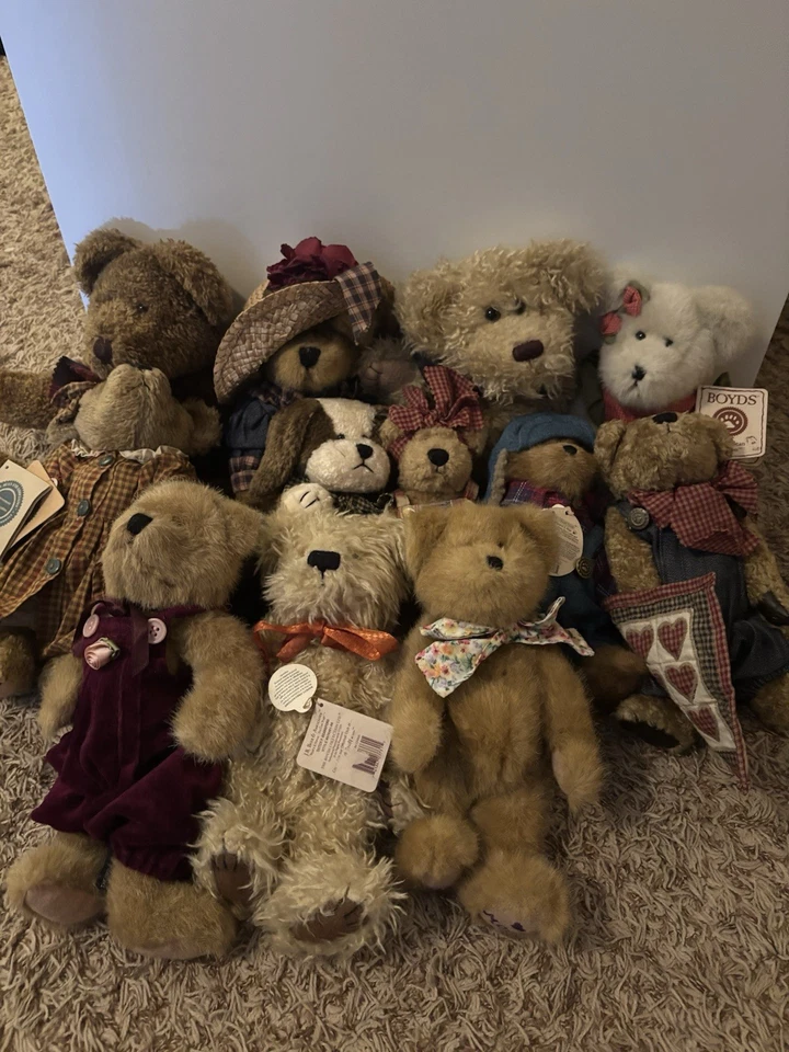 Lote de osos de peluche Boyds - Osos de peluche coleccionables estilo vintage, tamaños mixtos Foto 1 de 4