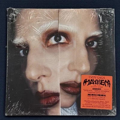 SIGNED Lady Gaga MAYHEM Store Exclusive 180g Black Vinyl Insert SEALED Autograph - Image 1 of 4