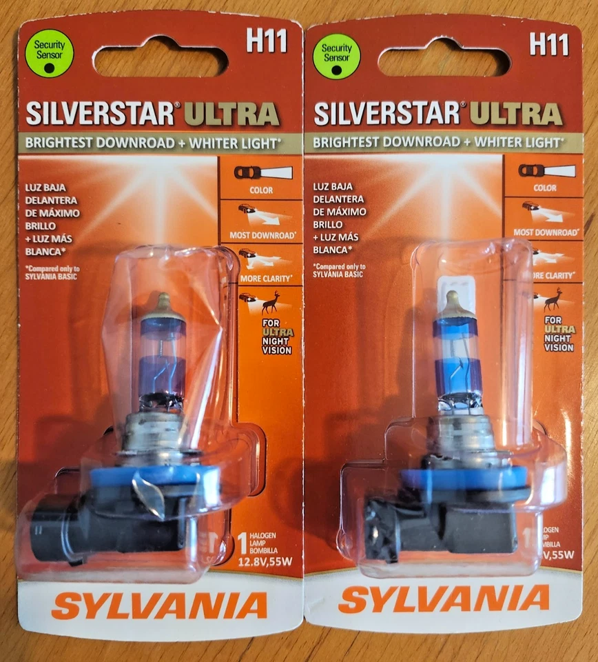 LOTE DE 2 - SYLVANIA SilverStar Ultra; H11; luz blanca más brillante para downroad; Foto 1 de 1