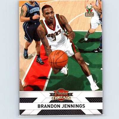 2010-11 Panini Threads - Brandon Jennings #41 - Milwaukee Bucks - Imagem 1 de 2