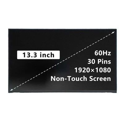 LQ133M1JW36 LQ0DASD535 DVT1 DP/N: 0NHWJJ 13.3" FHD LCD Screen Panel 30 Pin - Image 1 of 4