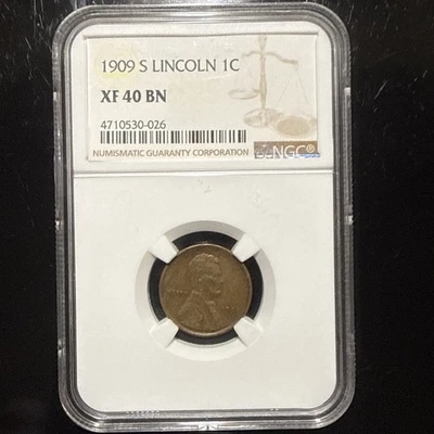 1909 S Lincoln Wheat Copper Cent 1C NGC XF 40 BN - Image 1 of 4
