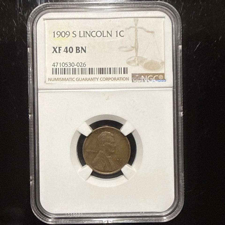 1909 S Lincoln Wheat Copper Cent 1C NGC XF 40 BN - Image 1 of 4