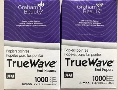 DOS CAJAS GRAHAM BELLEZA CABELLO PERMANENTE ONDA VERDADERA EXTREMOS PAPELES 1000 HOJAS CADA JUMBO Foto 1 de 2