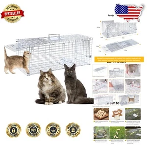 Durable 32" Iron Animal Trap with Pedal Trigger - Capture Small Wildlife Safely - Picture 1 of 8