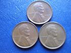 Three (3) 1909 Lincoln Cents Vf Or Better