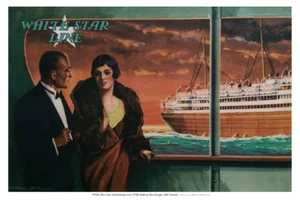 White Star Line Circa 1930 - Travel Poster 12 x 18 - Picture 1 of 4