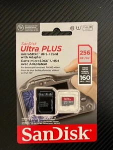 Carte mémoire MicroSDXC UHS-I SanDisk Ultra 256 Go classe 10 - Photo 1 sur 2