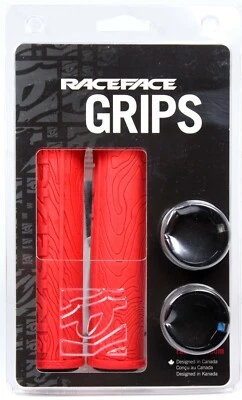 Empuñaduras de manillar RaceFace Half Nelson rojo bloqueado MTB DH BMX adhesivas 134 mm  Foto 1 de 3
