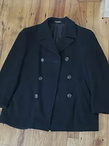 Cappotto Chaps Ralph Lauren italiano cashmere e lana uomo R-42, 32” lungo nero vintage - Foto 1 di 15
