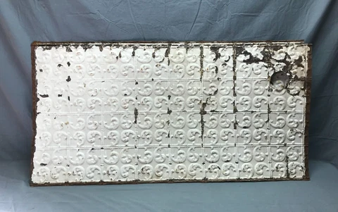 90 Sq Feet Salvaged Antique VTG Shabby Tin Metal Ceiling Decorative Old 28-23B Cover