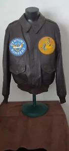 A-2 Cooper Saddlery painted leather Jacket 418th B.S. 100th B.G, 8th A. F. - Picture 1 of 12