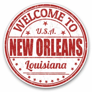 2 x Vinyl Stickers 20cm - Welcome To New Orleans Louisiana US Cool Gift #5205 - Afbeelding 1 van 9