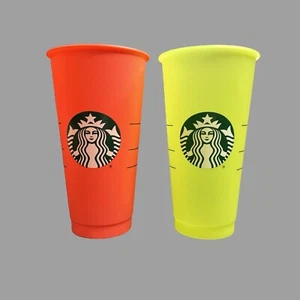 2er Set Starbucks Colorful Brights Mehrwegbecher 24 Oz. Cold Cup - Bild 1 von 5