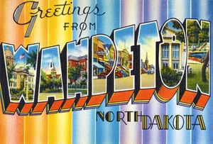 Greetings From Wahpeton, North Dakota - 1930's - Vintage Postcard Poster - Picture 1 of 1