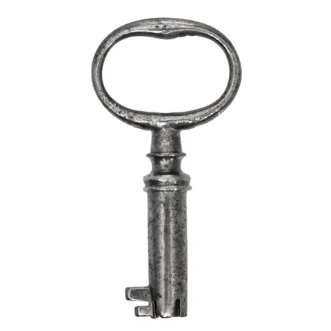 Antique Key - Padlock Key with SLOTTED TIP 37.5mm Small - Unusual - ref.k468 Cover