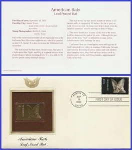 USA2 #3662 U/A GOLDEN REPLICA FDC   Leaf-nosed Bat s/a - Picture 1 of 1