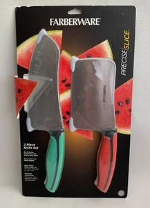 Farberware 2-teiliges Messerset präzise Scheibe 7"" Scheibenwürfel/5"" Flexi Spalter NEU - Bild 1 von 4