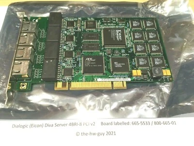 Dialogic Diva Server 800-665-01 4BRI-8 PCI v2.0 Quad BRI ISDN IVR Interface - Image 1 of 3