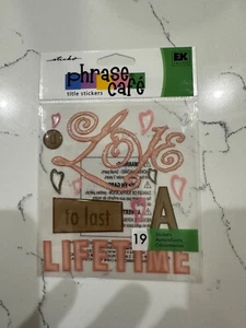 Sticko Autocollant 19 PC Phrase Cafe Title Stickers A Love To Last Scrapbooking - Picture 1 of 4